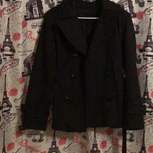 Dark gray trench coat